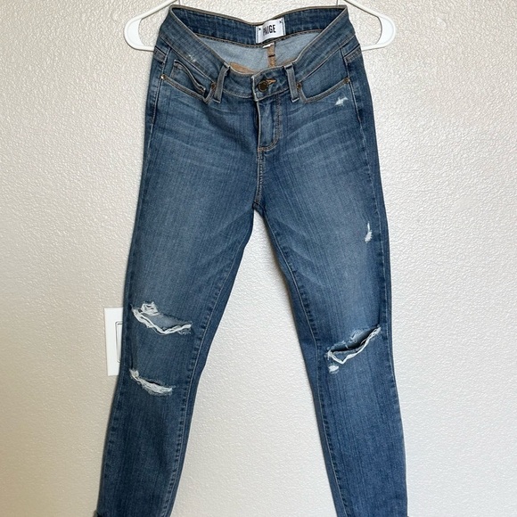 PAIGE: Distressed skinny jeans - Size 25 - Picture 3 of 7